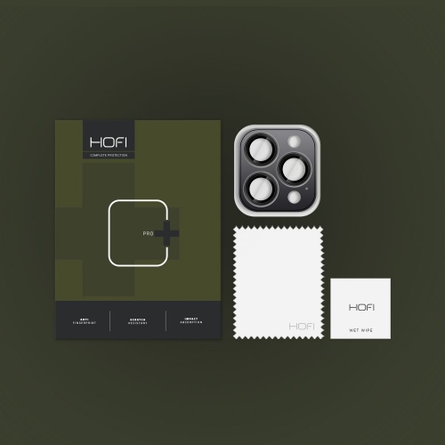 Стъклен Протектор HOFI Camring Pro Plus за камерата на iPhone 16 Pro / 16 Pro Max, Черен