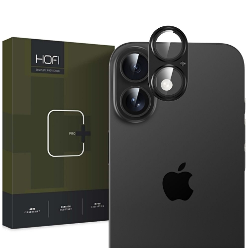 Стъклен Протектор HOFI за камерата на iPhone 16 / 16 Plus, Черен