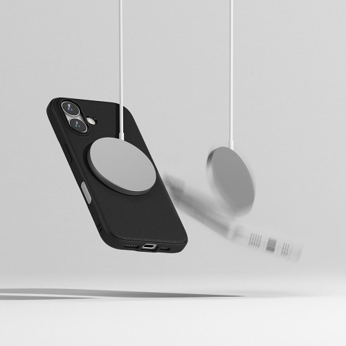 Силиконов калъф Ringke Onyx Magnetic MagSF за iPhone 16, Черен