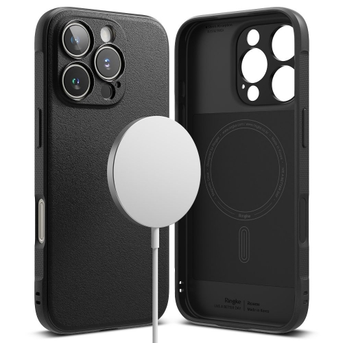 Силиконов калъф Ringke Onyx Magnetic MagSF за iPhone 16 Pro Max, Черен