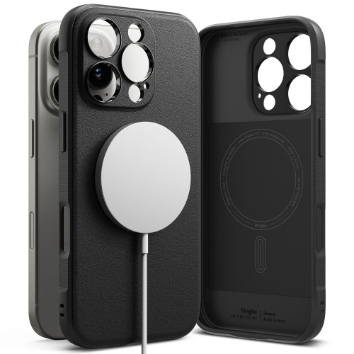 Силиконов калъф Ringke Onyx Magnetic MagSF за iPhone 16 Pro Max, Черен
