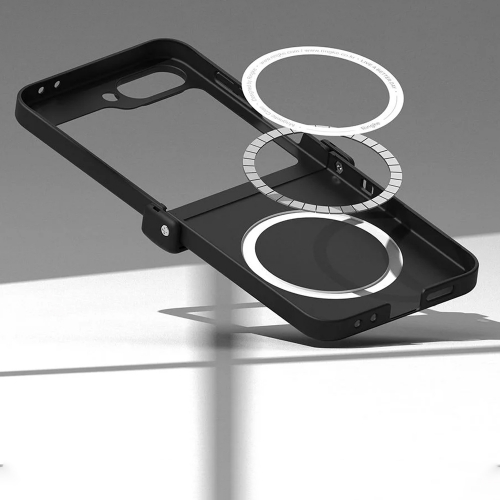 Удароустойчив калъф Ringe Slim Hinge Magnetic MagSF за Samsung Galaxy Z Flip 6, Черен