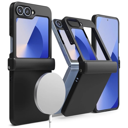 Удароустойчив калъф Ringe Slim Hinge Magnetic MagSF за Samsung Galaxy Z Flip 6, Черен