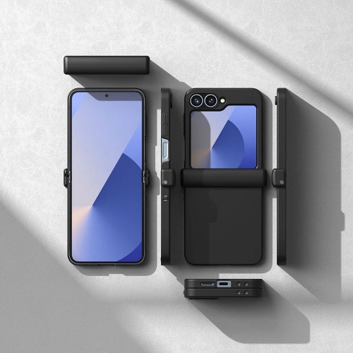 Удароустойчив калъф Ringe Slim Hinge Magnetic MagSF за Samsung Galaxy Z Flip 6, Черен