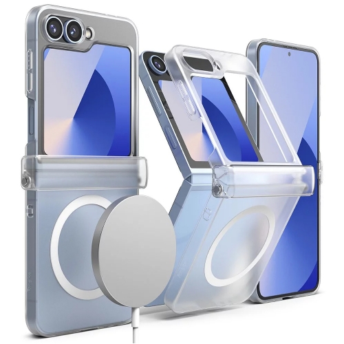 Удароустойчив калъф Ringe Slim Hinge Magnetic MagSF за Samsung Galaxy Z Flip 6, Прозрачен
