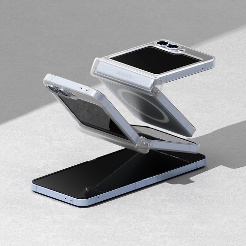 Удароустойчив калъф Ringe Slim Hinge Magnetic MagSF за Samsung Galaxy Z Flip 6, Прозрачен