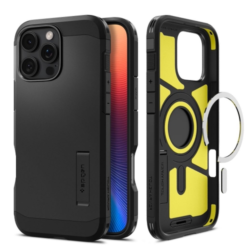 Удароустойчив калъф Spigen Tough Armor Mag MagSafeза iPhone 16 Pro Max, AC08013, Черен