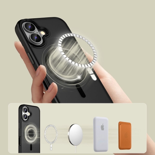 Удароустойчив калъф TECH-PROTECT Magmat MagSafe за iPhone 16, Черен