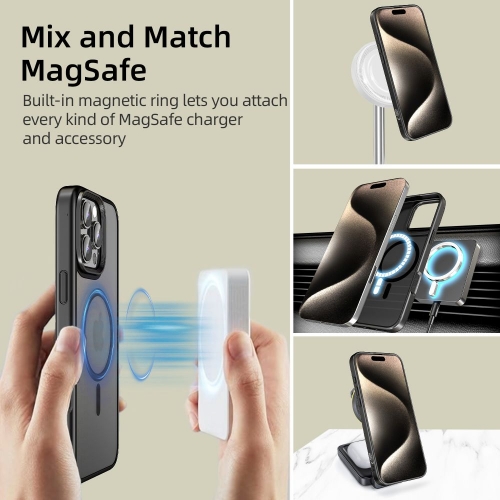 Удароустойчив калъф TECH-PROTECT Magmat MagSafe за iPhone 16 Pro, Черен