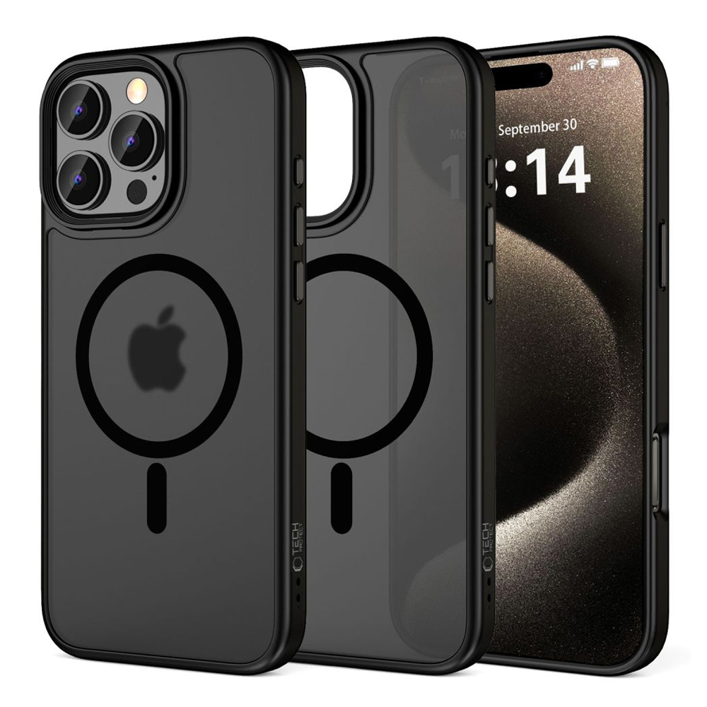 Удароустойчив калъф TECH-PROTECT Magmat MagSafe за iPhone 16 Pro Max, Черен