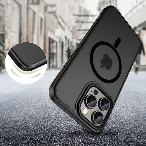 Удароустойчив калъф TECH-PROTECT Magmat MagSafe за iPhone 16 Pro Max, Черен