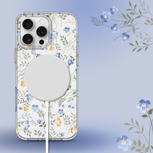 Удароустойчив калъф Tech-Protect Magmood MagSafe за iPhone 16 Pro Max, Цветя