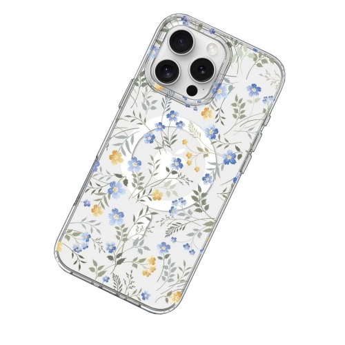 Удароустойчив калъф Tech-Protect Magmood MagSafe за iPhone 16 Pro, Цветя