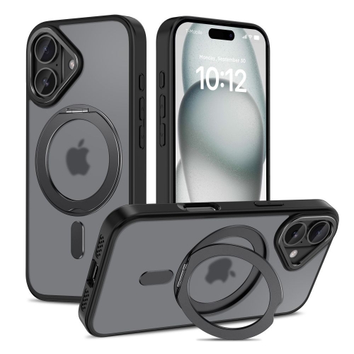 Удароустойчив калъф Tech-Protect Magring MagSafe за iPhone 16, Черен