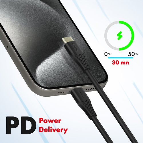 Кабел SWISSTEN USB-C - USB-C, Power Delivery, 5A, 100W, 2.5m, Черен