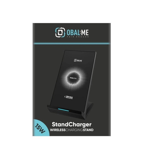 Безжично зарядно OBAL-ME  Wireless Charging Stand 15W, Черен