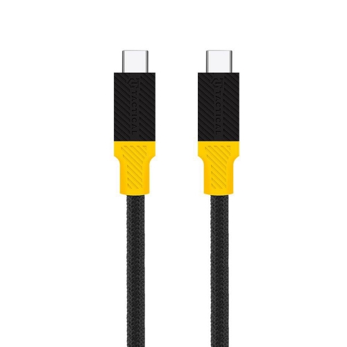 Кабел Tactical BlackBird USB4, от USB-C към USB-C, 1m, 240W, Черен-жълт