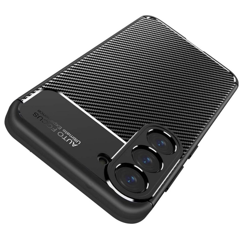 Силиконов Калъф Techsuit Carbon Fibre Brushed за Samsung Galaxy S25, Черен