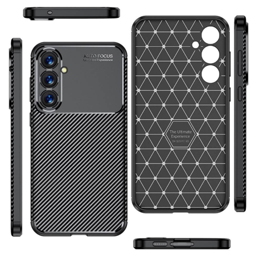 Силиконов Калъф Techsuit Carbon Fibre Brushed за Samsung Galaxy S25, Черен