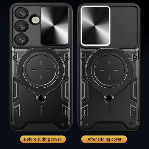 Удароустойчив калъф Techsuit Camguard pro за Samsung Galaxy S25, Черен