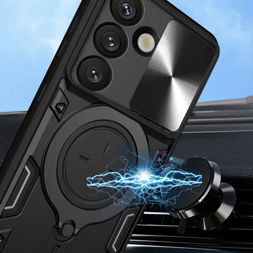 Удароустойчив калъф Techsuit Camguard pro за Samsung Galaxy S25, Черен