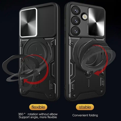 Удароустойчив калъф Techsuit Camguard pro за Samsung Galaxy S25 Plus, Черен