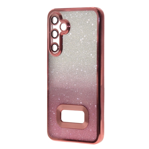 Силиконов калъф Shining Frame за Samsung A55 5G, Розов
