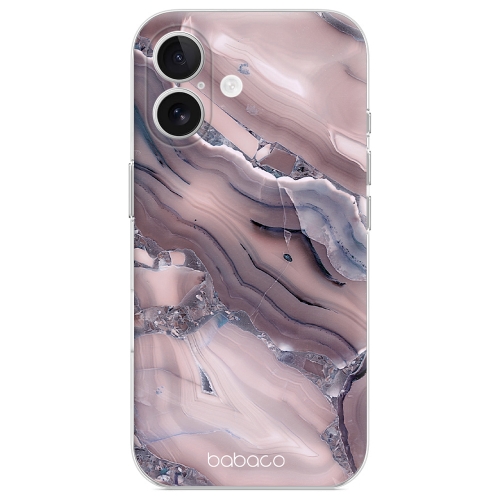 Калъф Abstract за iPhone 16, Розов мрамор