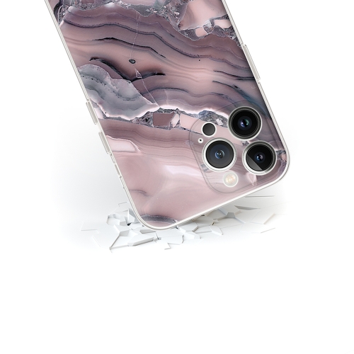 Калъф Abstract за iPhone 16 Pro, Розов мрамор