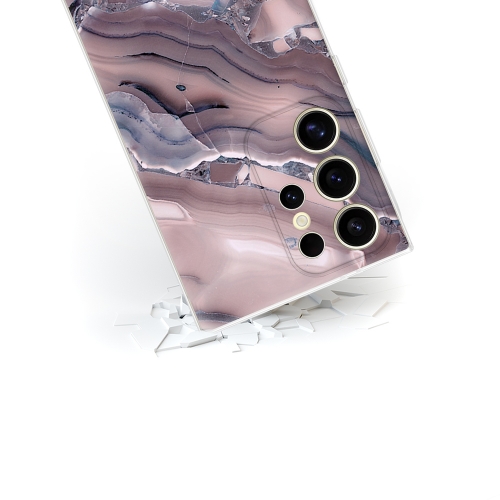 Калъф Abstract за Samsung Galaxy S25 Ultra, Розов мрамор