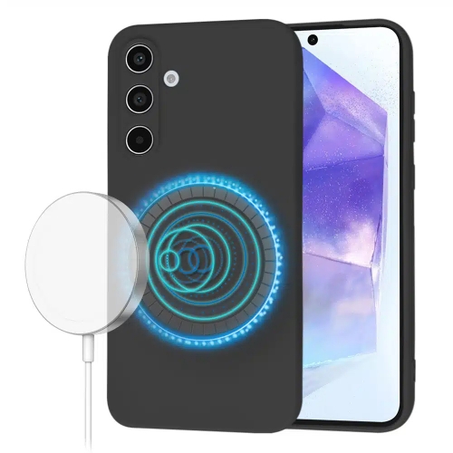 Силиконов калъф Techsuit SoftFlex MagSafe за Samsung Galaxy A55 5G, Черен