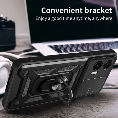 Удароустойчив калъф Techsuit CamShield за Motorola Moto G35, Черен