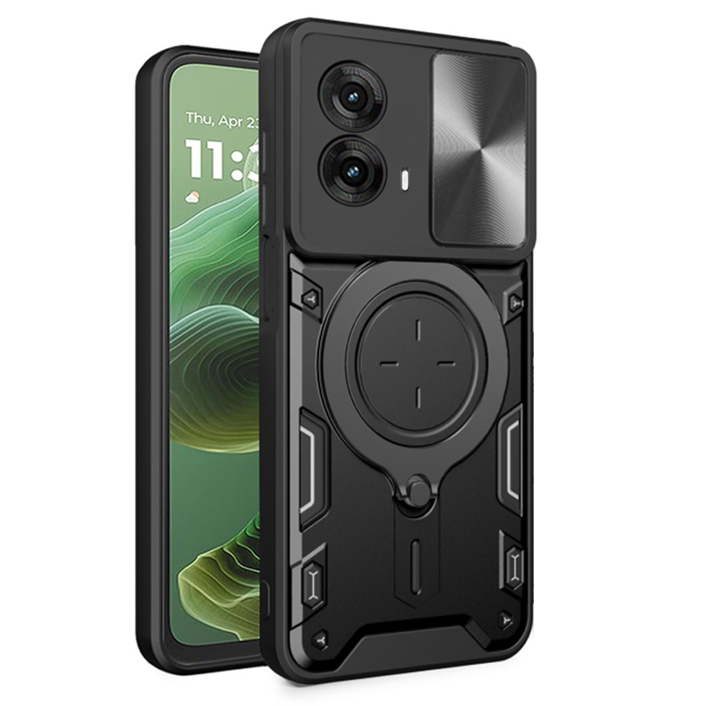 Удароустойчив калъф Techsuit Camguard pro заMotorola Moto G35, Черен