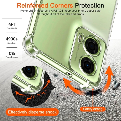 Силиконов калъф Techsuit Shockproof за Motorola Moto G35, Прозрачен