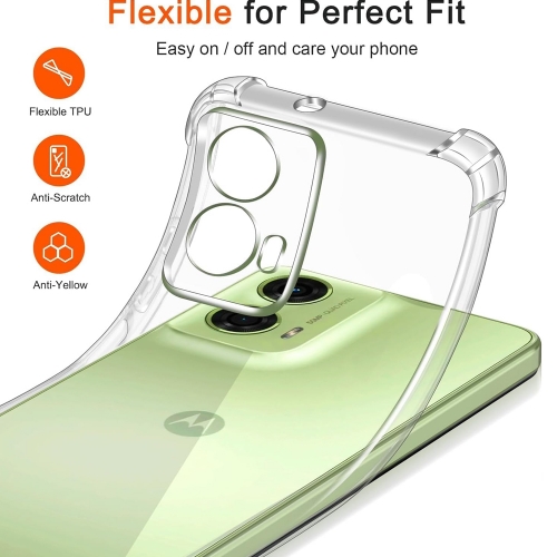 Силиконов калъф Techsuit Shockproof за Motorola Moto G35, Прозрачен