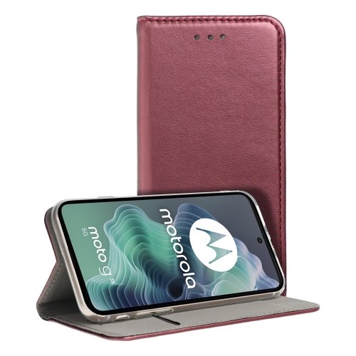Калъф Тефтер Magnetic за Motorola G35 5G, Бургунди
