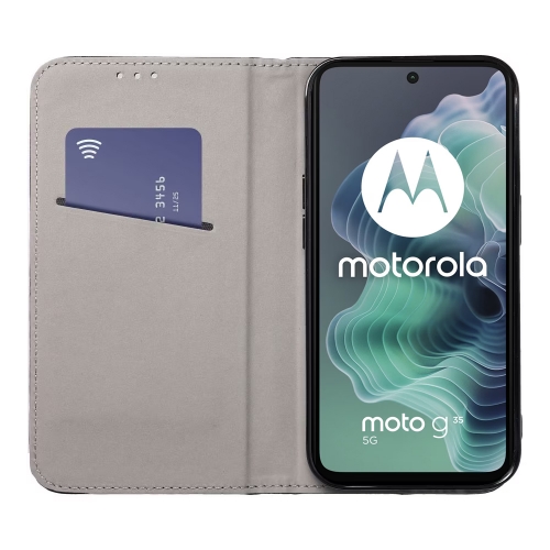 Калъф Тефтер Magnetic за Motorola G35 5G, Черен