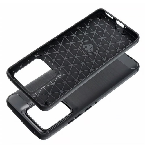 Силиконов Калъф Carbon за Motorola Edge 50 Pro 5G, Черен