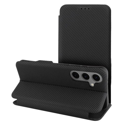 Калъф Тефтер Folio Side Magnet за Samsung Galaxy S24 FE, Черен