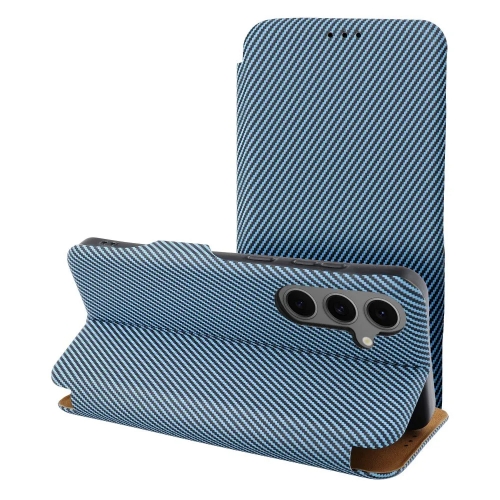 Калъф Тефтер Folio Side Magnet за Samsung Galaxy S25, Син