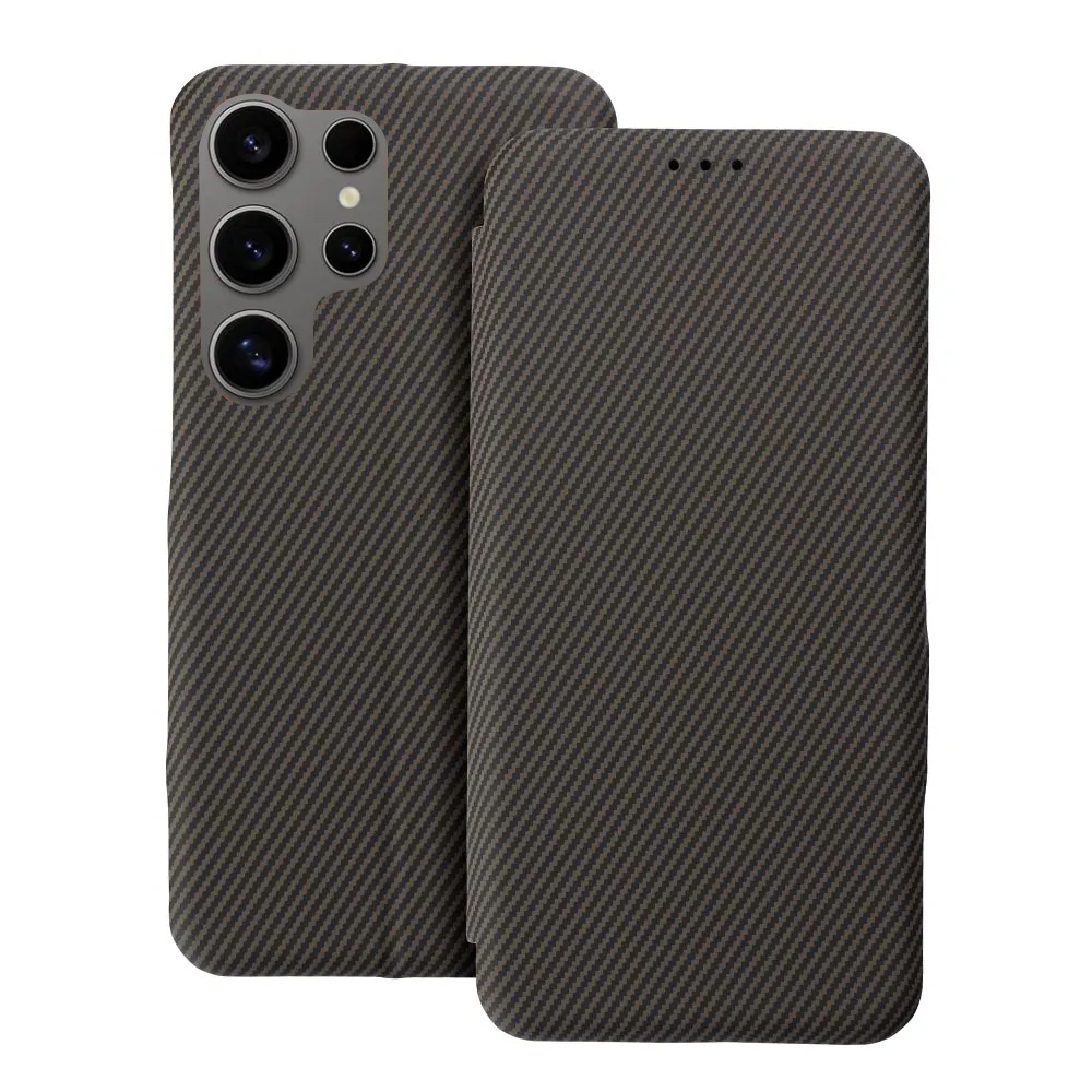 Калъф Тефтер Folio Side Magnet за Samsung Galaxy S25 Ultra, Кафяв