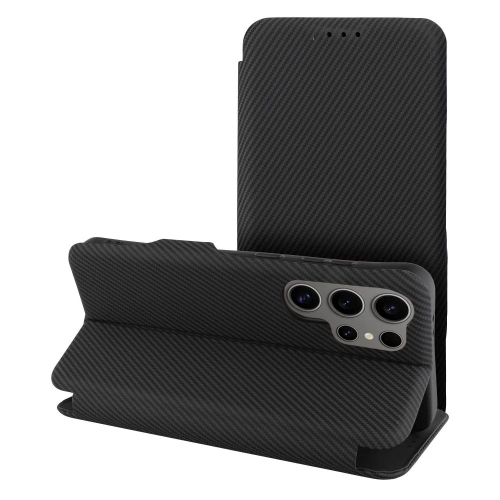 Калъф Тефтер Folio Side Magnet за Samsung Galaxy S25 Ultra, Черен