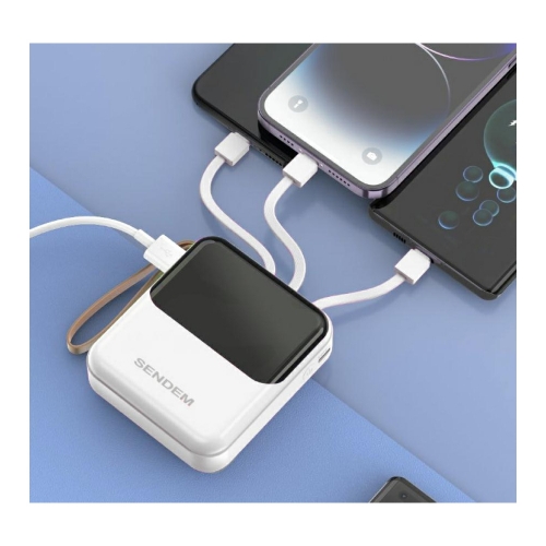 Универсална външна батерия Sendem P301 10 000mAh, Бял