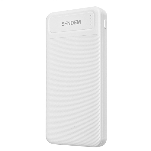 Универсална външна батерия Sendem PK91, 10 000mAh, Бял