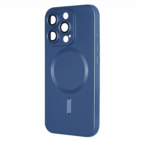 Силиконов калъф MagSF Full Color за iPhone 15 Pro, Тъмно син