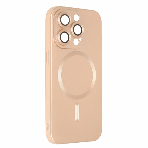 Силиконов калъф MagSF Full Color за iPhone 15 Pro, Златист