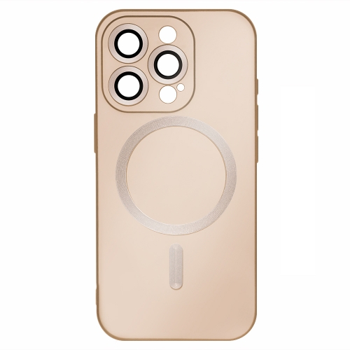 Силиконов калъф MagSF Full Color за iPhone 15 Pro Max, Златист