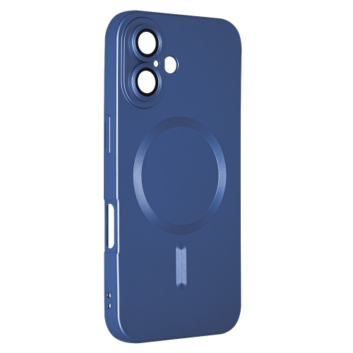 Силиконов калъф MagSF Full Color за iPhone 16, Тъмно син