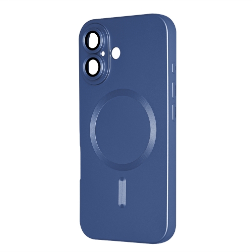 Силиконов калъф MagSF Full Color за iPhone 16, Тъмно син