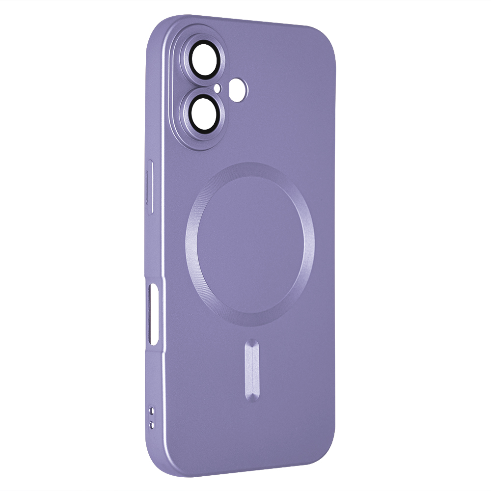 Силиконов калъф MagSF Full Color за iPhone 16, Лилав